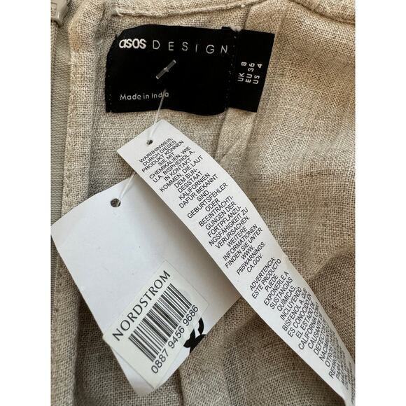 New ~ ASOS NORDSTROM ~ Ruched Bust Cut Out Mini Dress Size 4 FALL VIBES - Picture 7 of 8